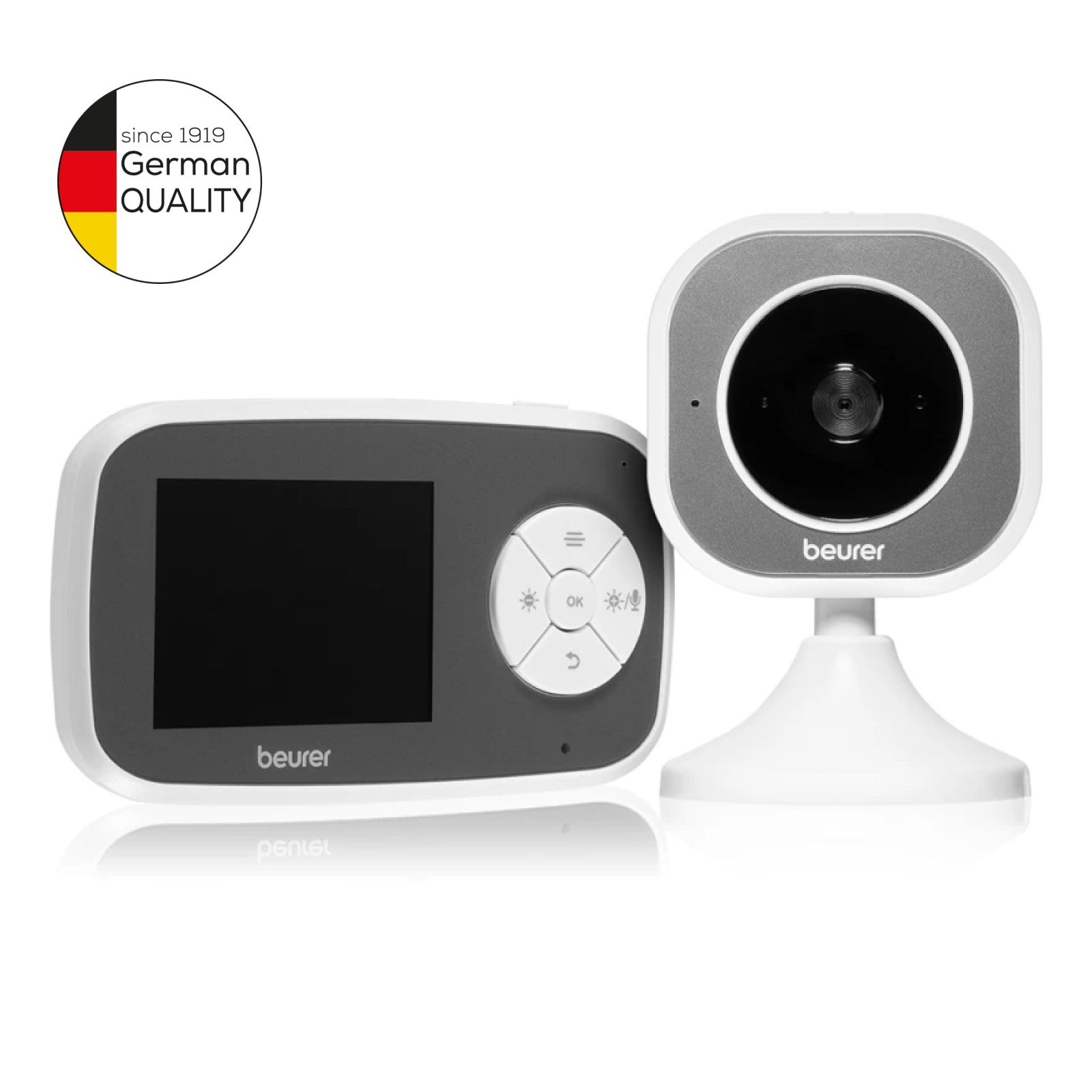 Beurer Video Baby Monitor BY 110 Day & Infrared Night Vision, 2.8" LCD Colour Display, ECO+ Mode, 2-Way Intercom