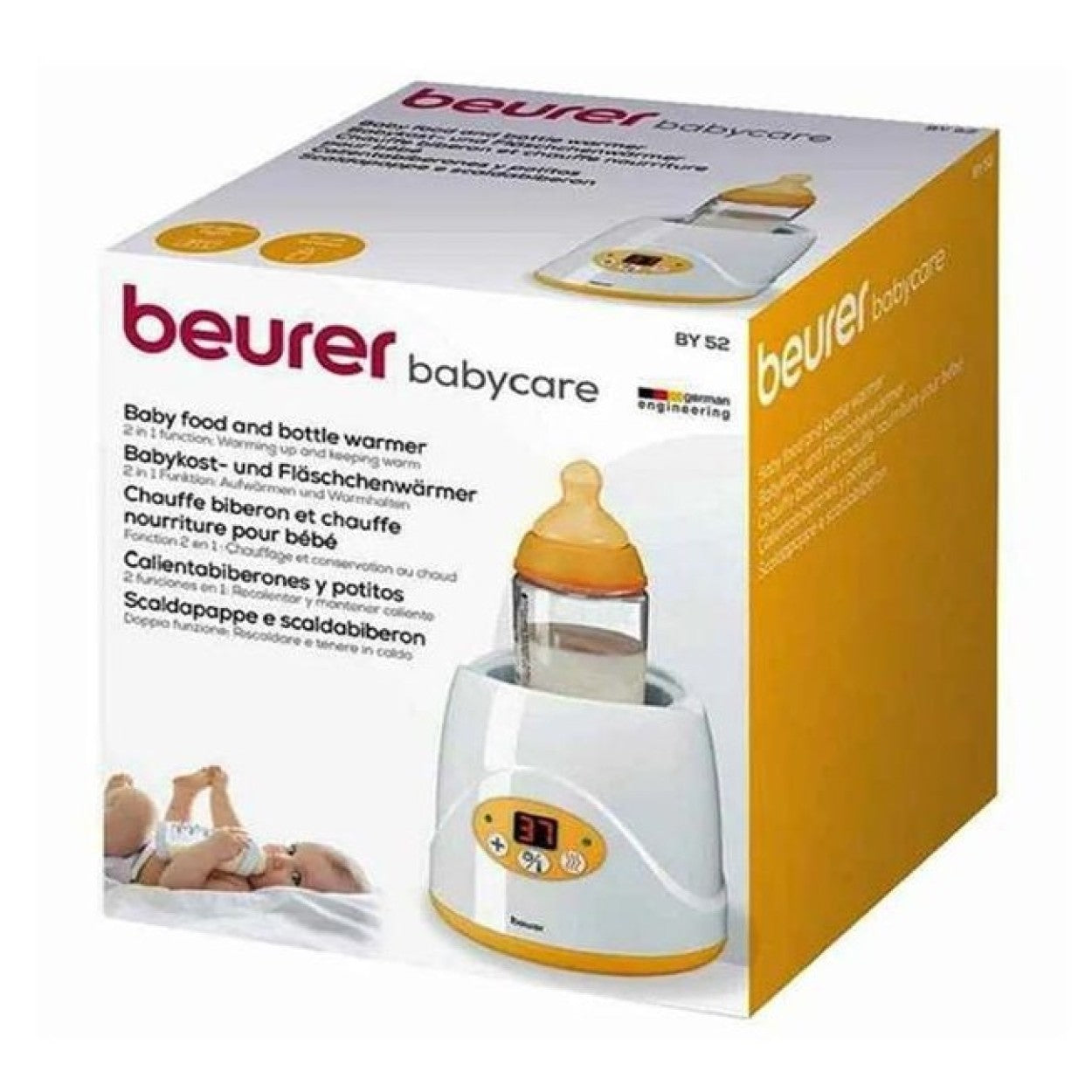 Beurer BY 52 Baby Food & Bottle Warmer | 2-in-1 | Warms Baby Food & Bottles & Keeps Them Warm