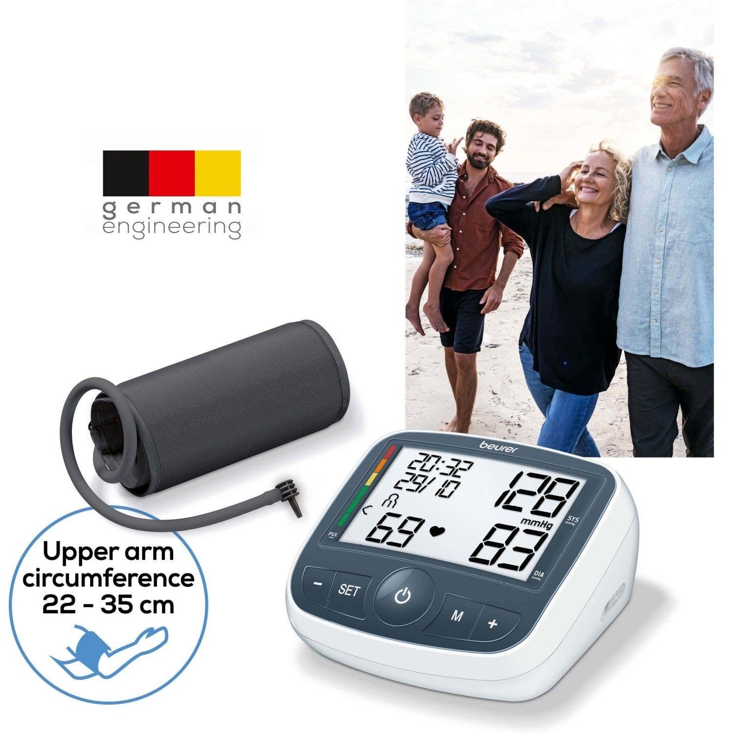 Beurer Germany Spare Cuff for use with Beurer Blood Pressure Monitors BM 40 or BM 26