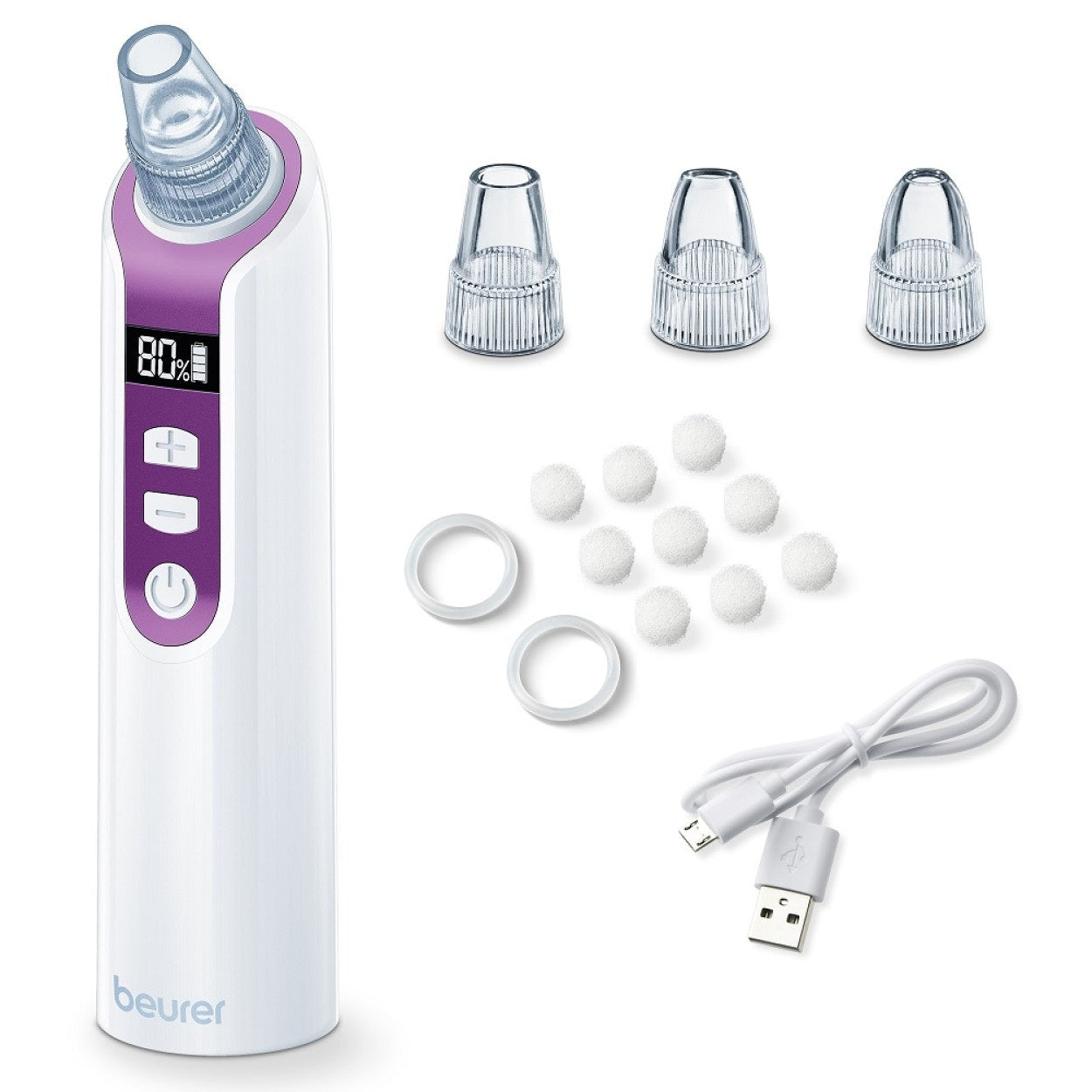 Beurer FC 41 Pore Cleanser: Power Deep Vacuum Cleanser Rechargeable via USB