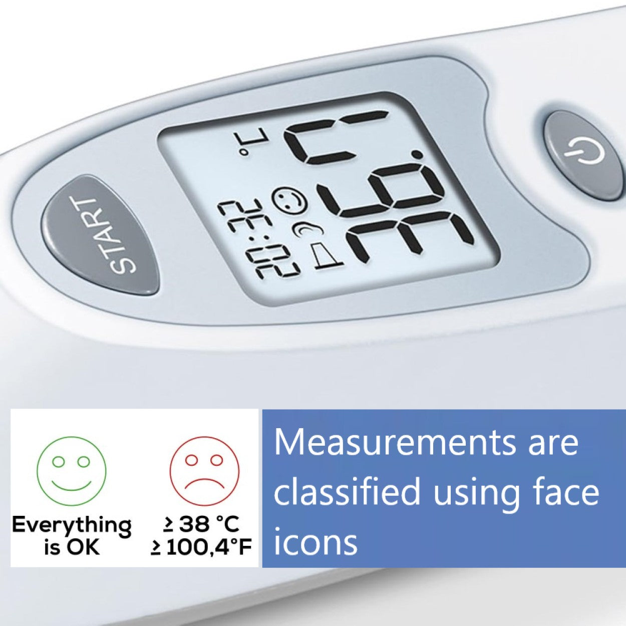 Beurer FT 58 In-Ear Thermometer: Hygienic Protective Caps, Infrared Technology, Rapid Results
