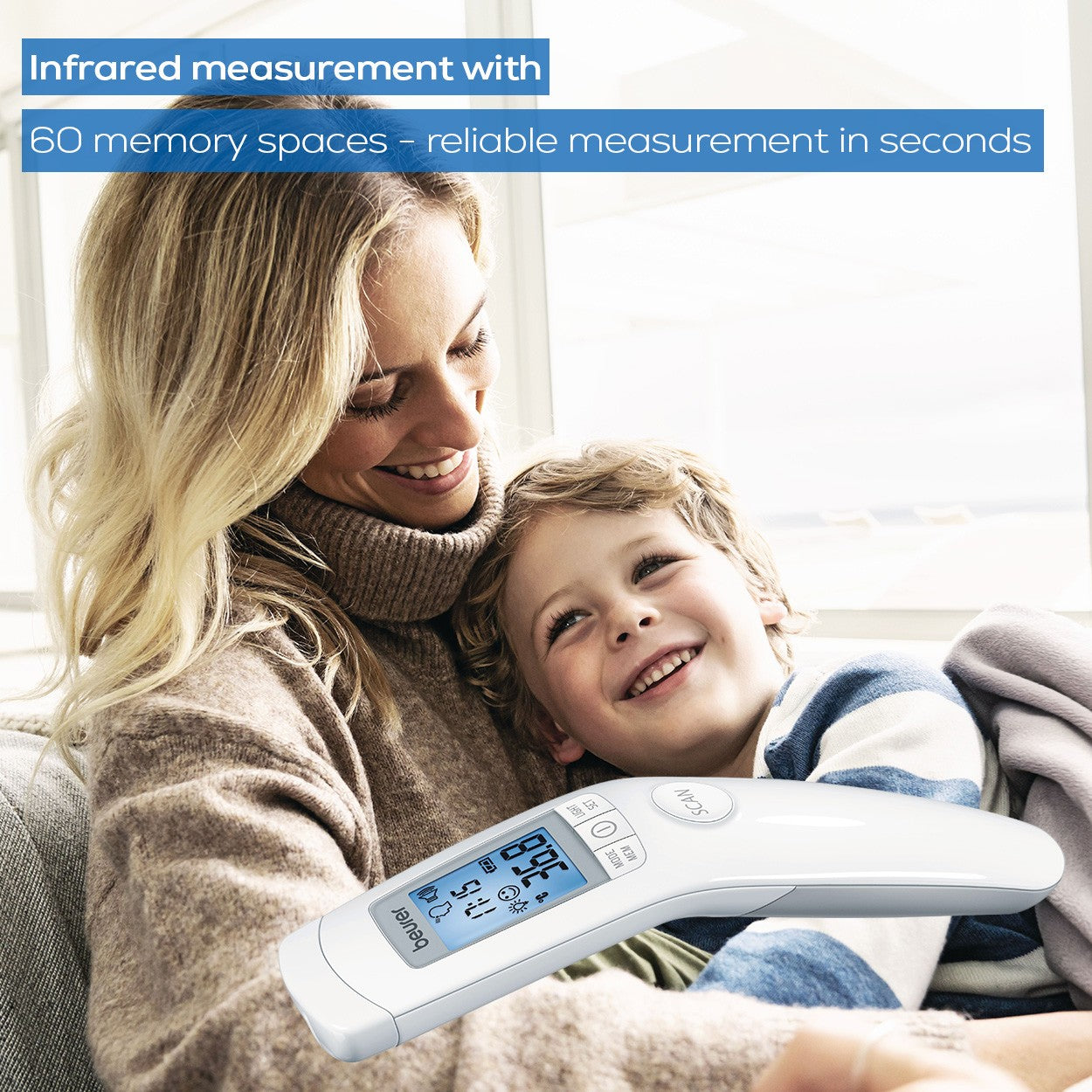 Beurer FT 90 Non-Contact Clinical Thermometer | Measure Forehead, Room or Surface Temperatures | Quick & Accurate