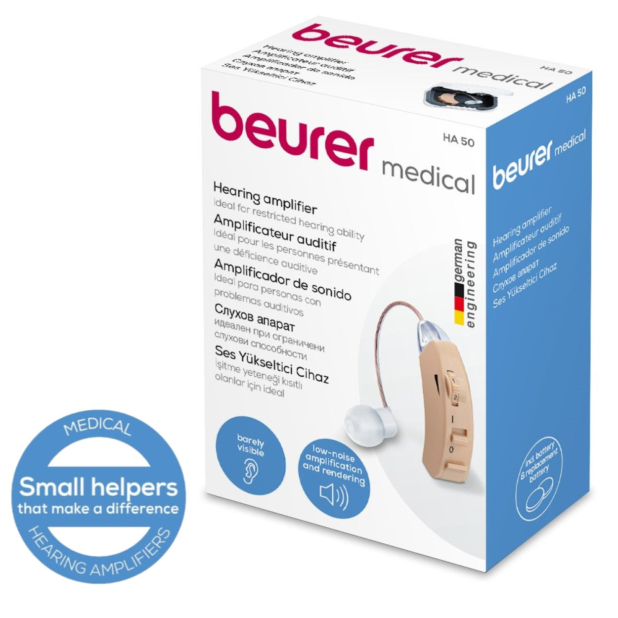 Beurer Germany HA 50 Personal Sound Amplifier | Behind-the-Ear | 1 Piece | HA 50