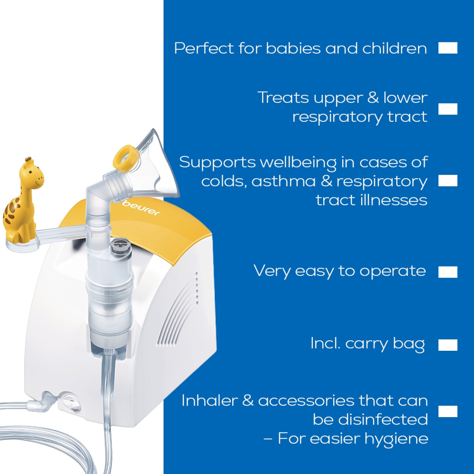 Beurer Germany Nebuliser for Children & Babies | Quick, Quiet Nebulization | IH 26 KIDS