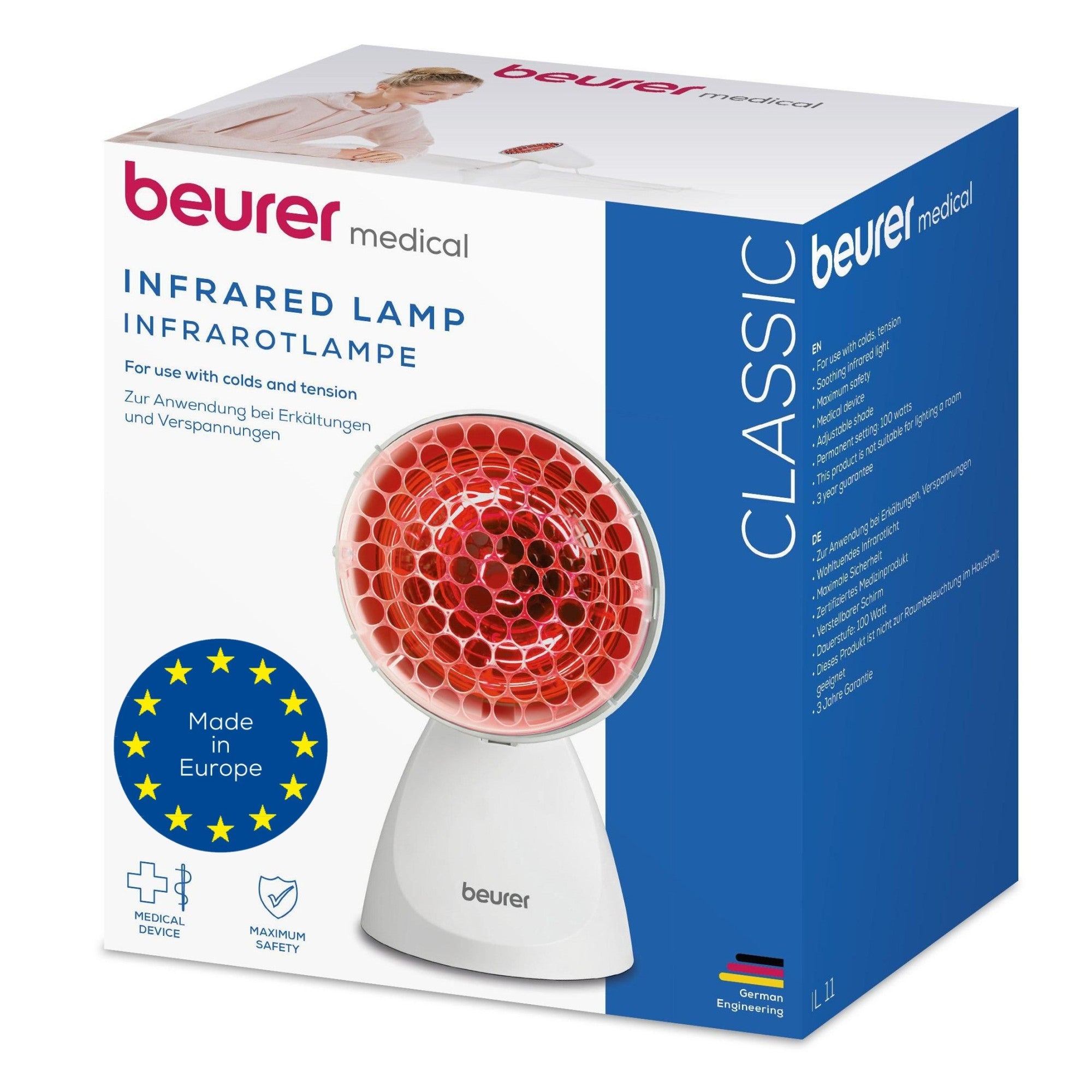 Beurer Germany Infrared Heat Lamp 100W | With Goggles & Shield | IL 11