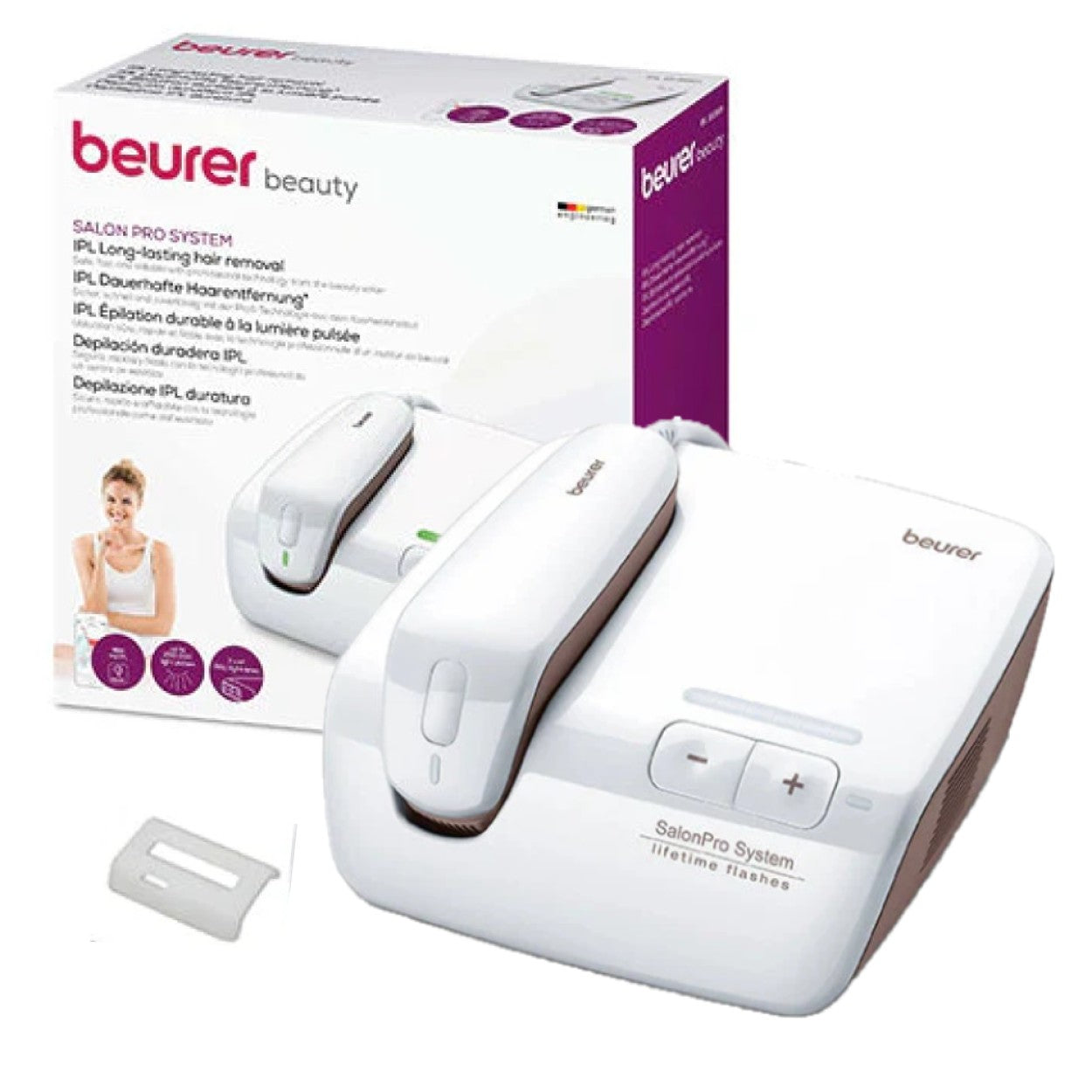 Beurer IPL 10000+ Salonpro System Long Lasting Laser Hair Removal Device for Face & Body