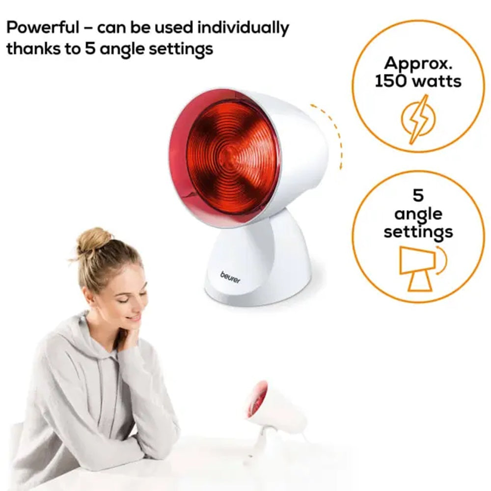 Beurer Germany IL 21 Infrared Heat Lamp 150W: Heal Soothe Colds, Injury  Pain