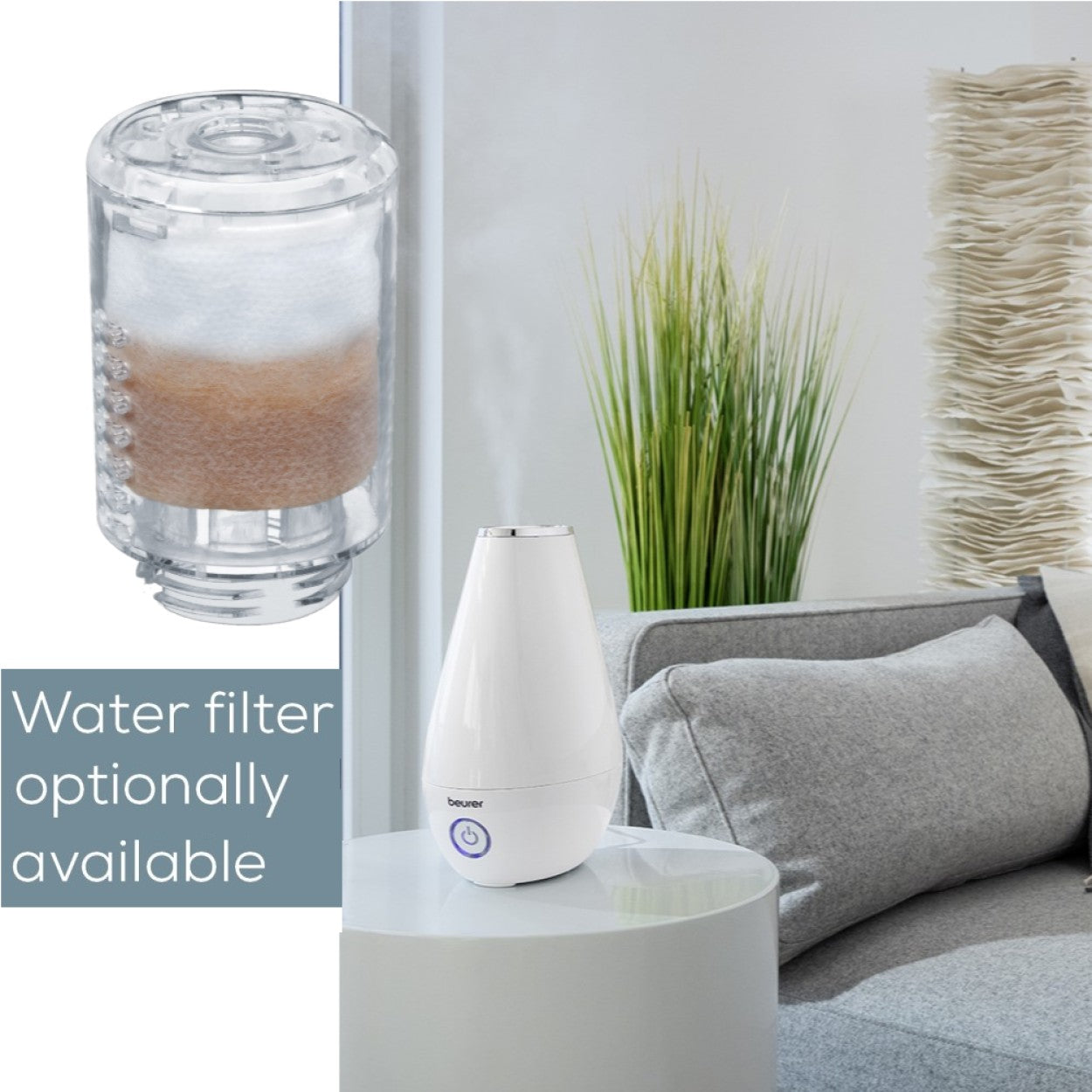 Beurer Germany LB 37 | 2-in-1 Air Humidifier & Aroma Diffuser for All Rooms Up To 20m² | White