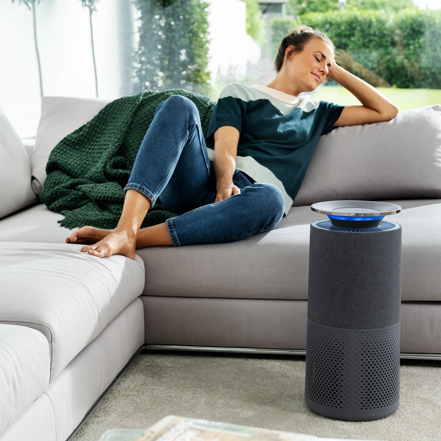 Beurer Germany LR 401 App Controlled Air Purifier with Smart Sensor: 99% Cleaner Air for Allergy Sufferers