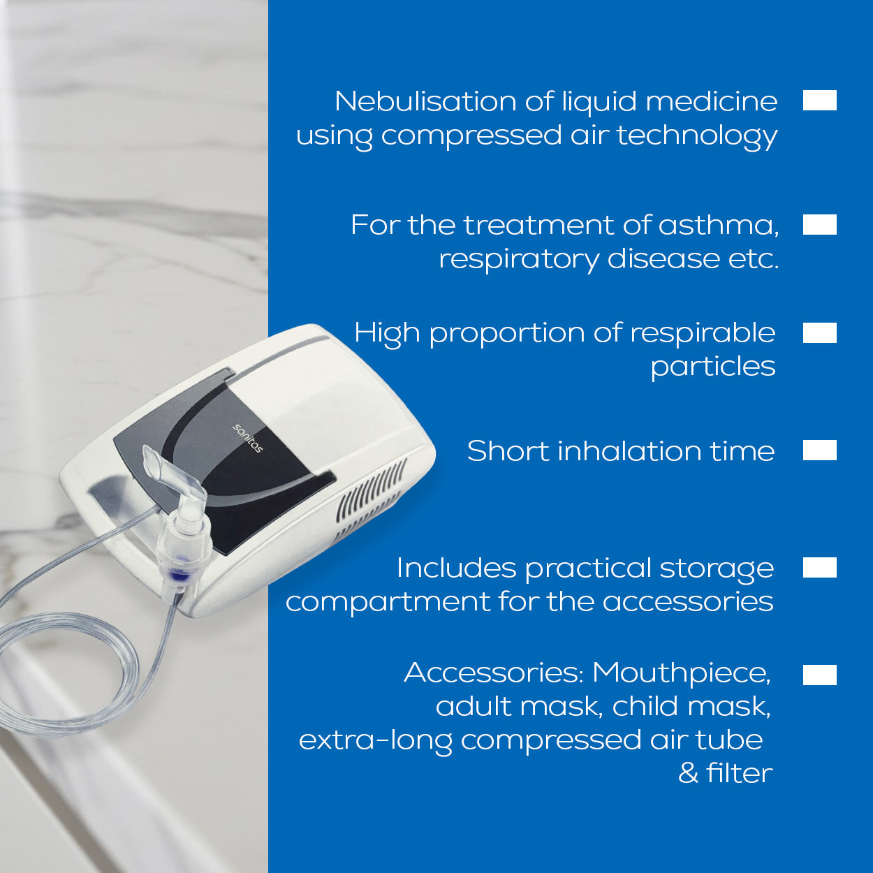 Sanitas Nebuliser SIH 21/1 - Reliable and Efficient Nebulizer for Respiratory Therapy