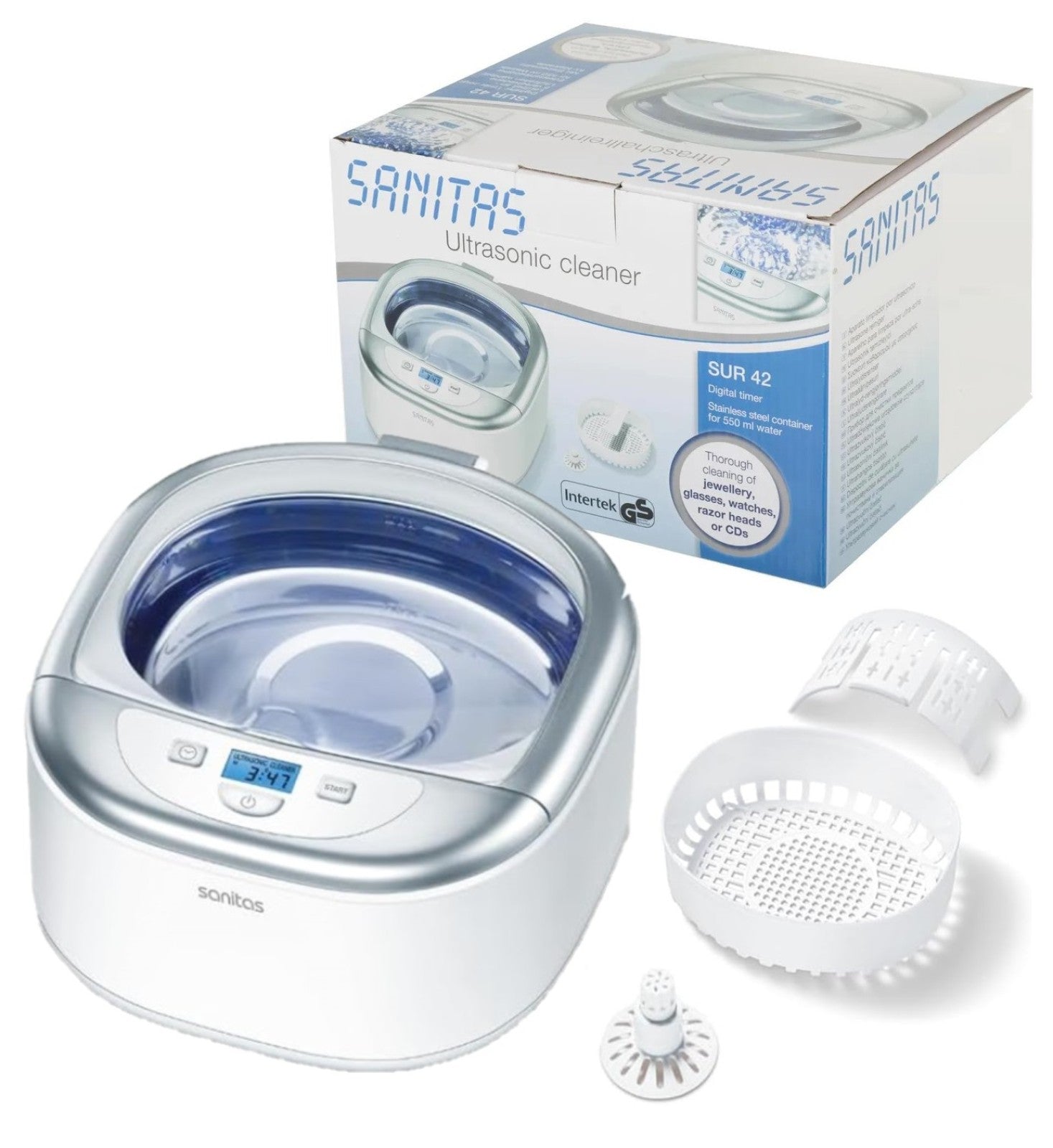 Sanitas Ultrasonic Cleaner: Ultimate Deep Clean of Jewellery & More SUR 42