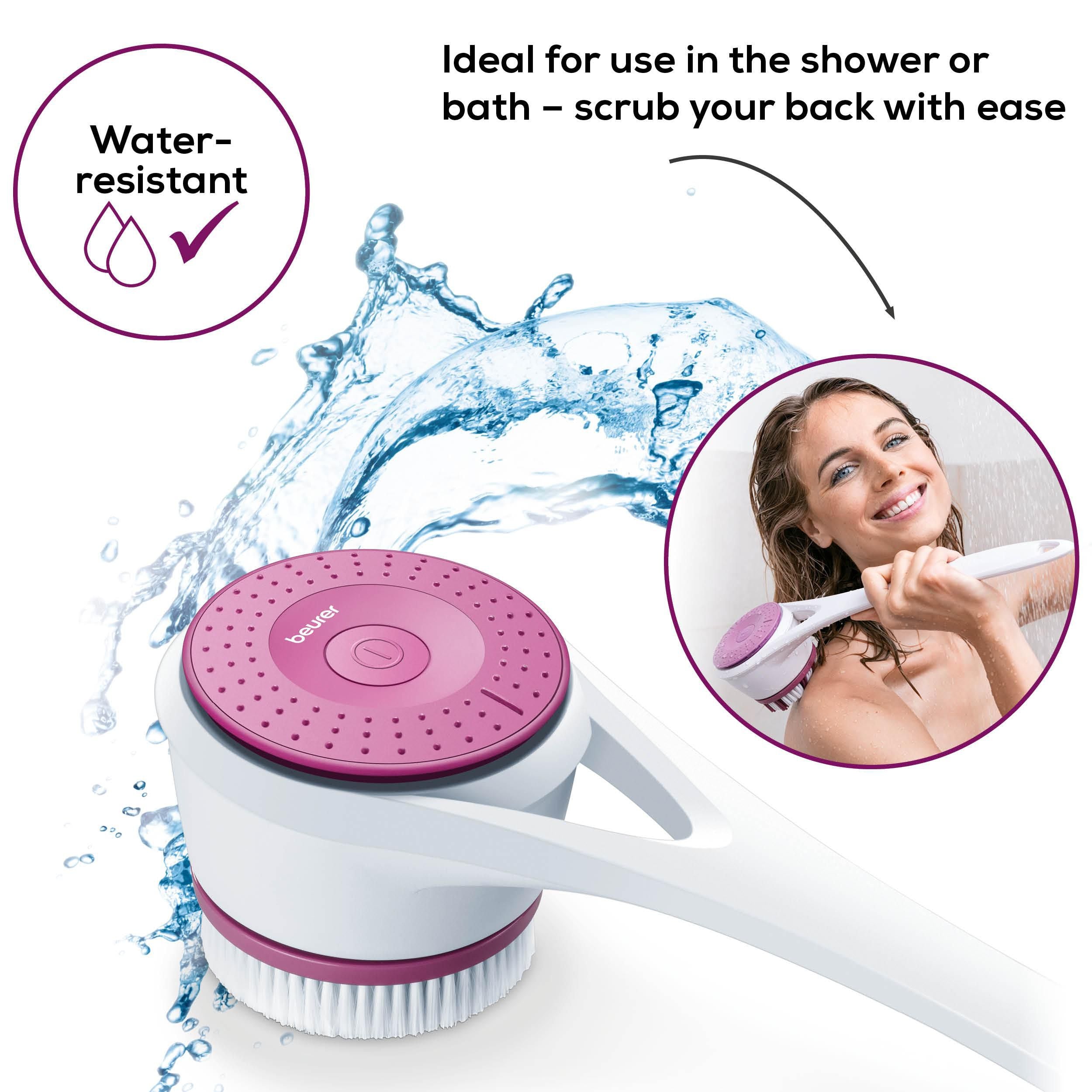 Beurer FC 25 Body Brush for Deep Cleansing & Massage | Waterproof | Removeable Long Handle For The Back