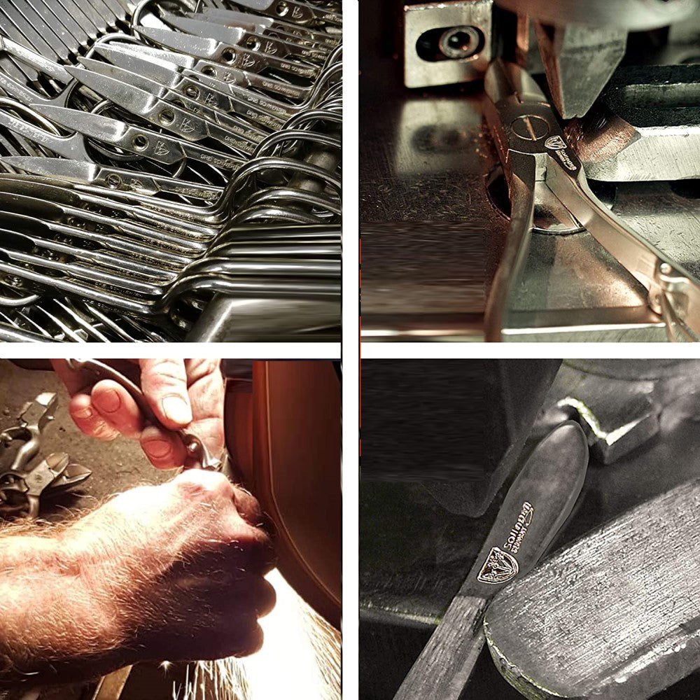 Kellermann 3 Swords Manicure & Pedicure Set | 12-Pieces in a Red Zipped Case | V-Sunrise