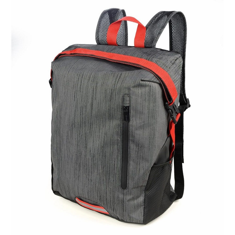 TROIKA Backpack: Rolltop Folding Backpack 15L Capacity, 10kg Load TREKPACK Grey