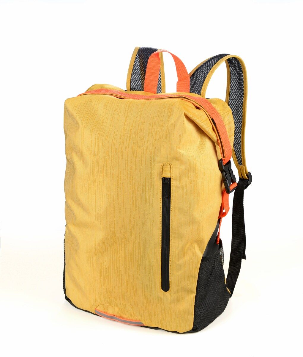 TROIKA Backpack: Rolltop Folding Backpack 15L Capacity, 10kg Load TREKPACK Yellow