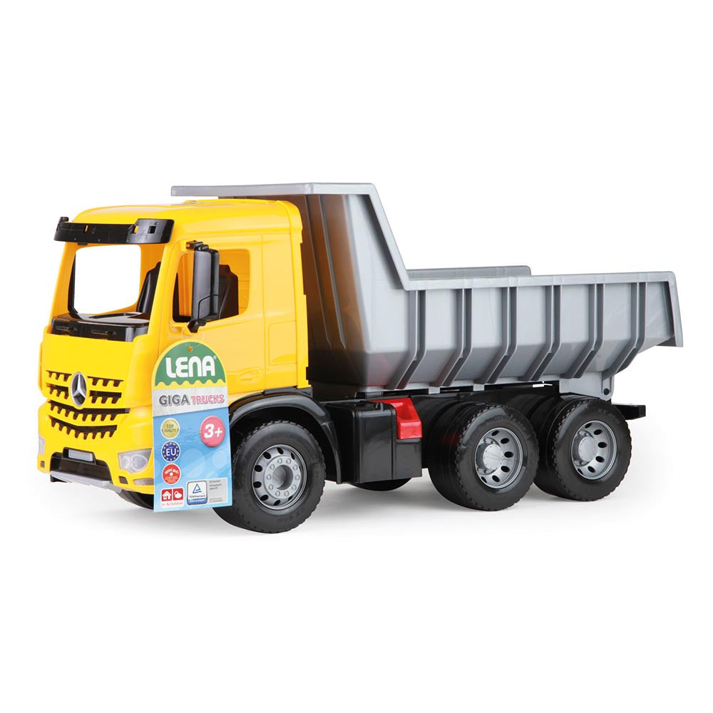 LENA Toy Dump Truck XL GIGA TRUCKS Mercedes Arocs Replica 67 x 30 x 34cm