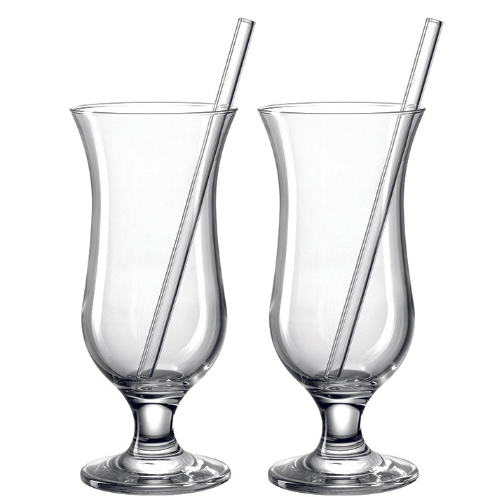 GB/2 Cocktail glasses +2 straws