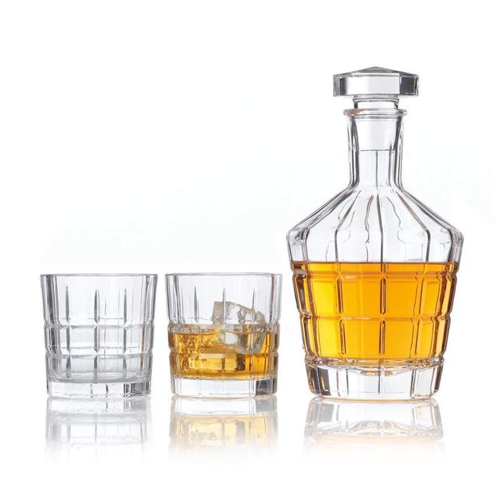 Leonardo Whisky Decanter and Tumbler Set Spiritii Three Pieces
