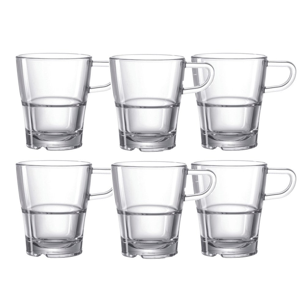 Leonardo SENSO Cup for Tea or Coffee in Clear Glass 250ml – Set of 6