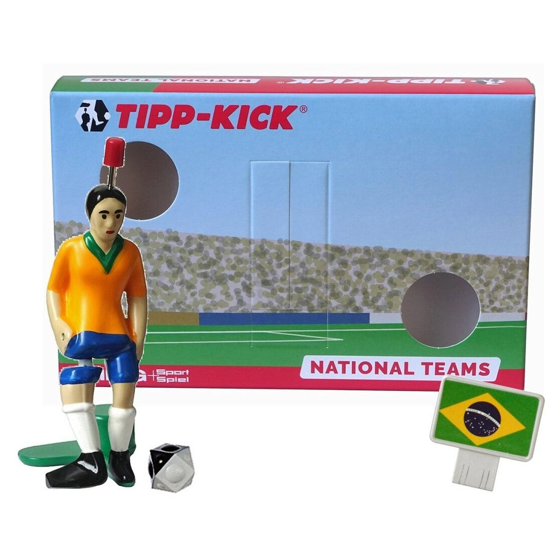 TIPP-KICK Star-Kicker, Penalty Goal Box & Anthem Sound Chip: Brazil