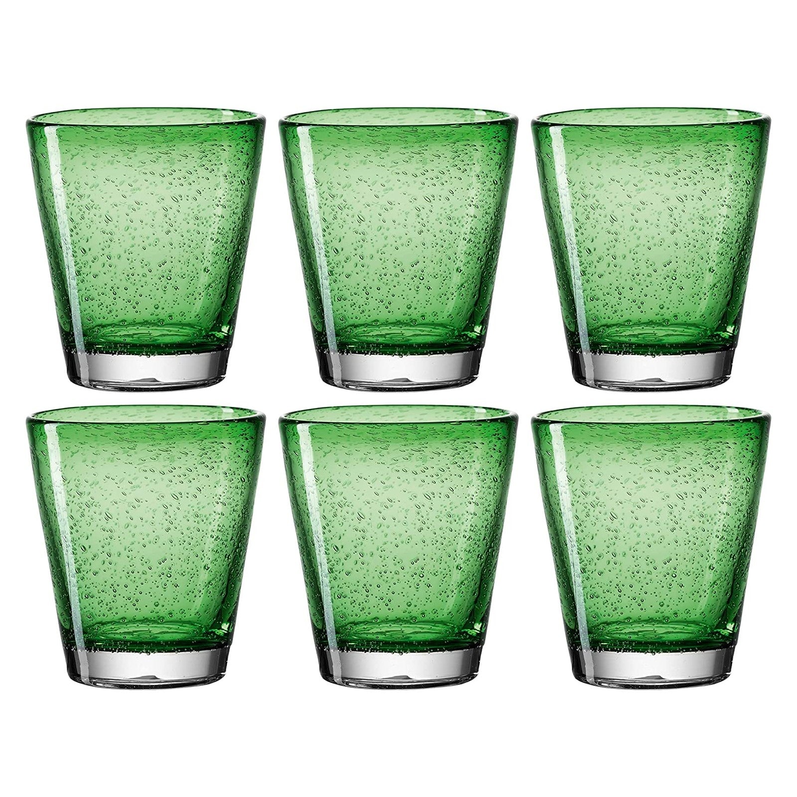 Leonardo Tumblers Handmade Glass BURANO 330ml - Set of 6 (Green)