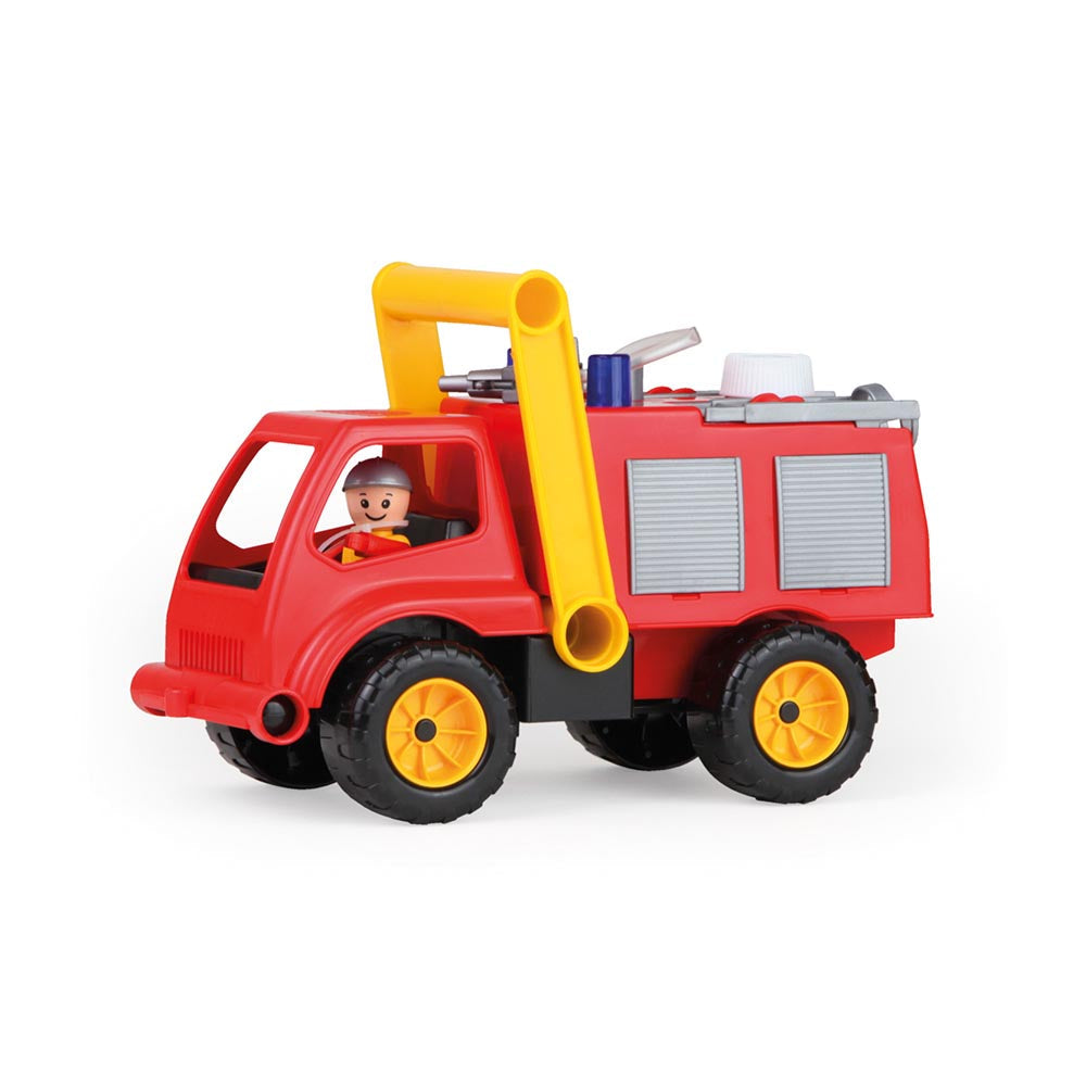 LENA Toy Fire Engine Truck with Spray Function and Toy Figure AKTIVE 26cm