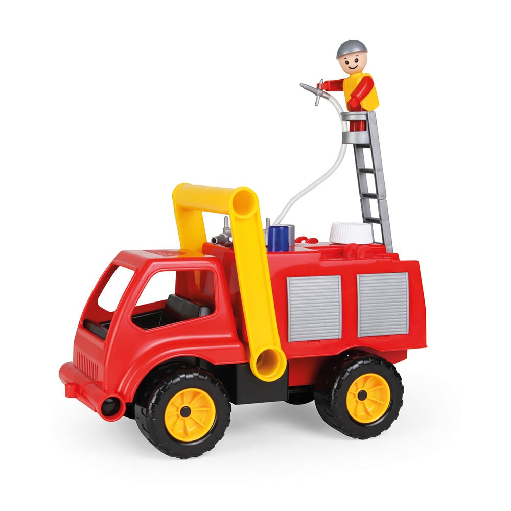 LENA Toy Fire Engine Truck with Spray Function and Toy Figure AKTIVE 26cm