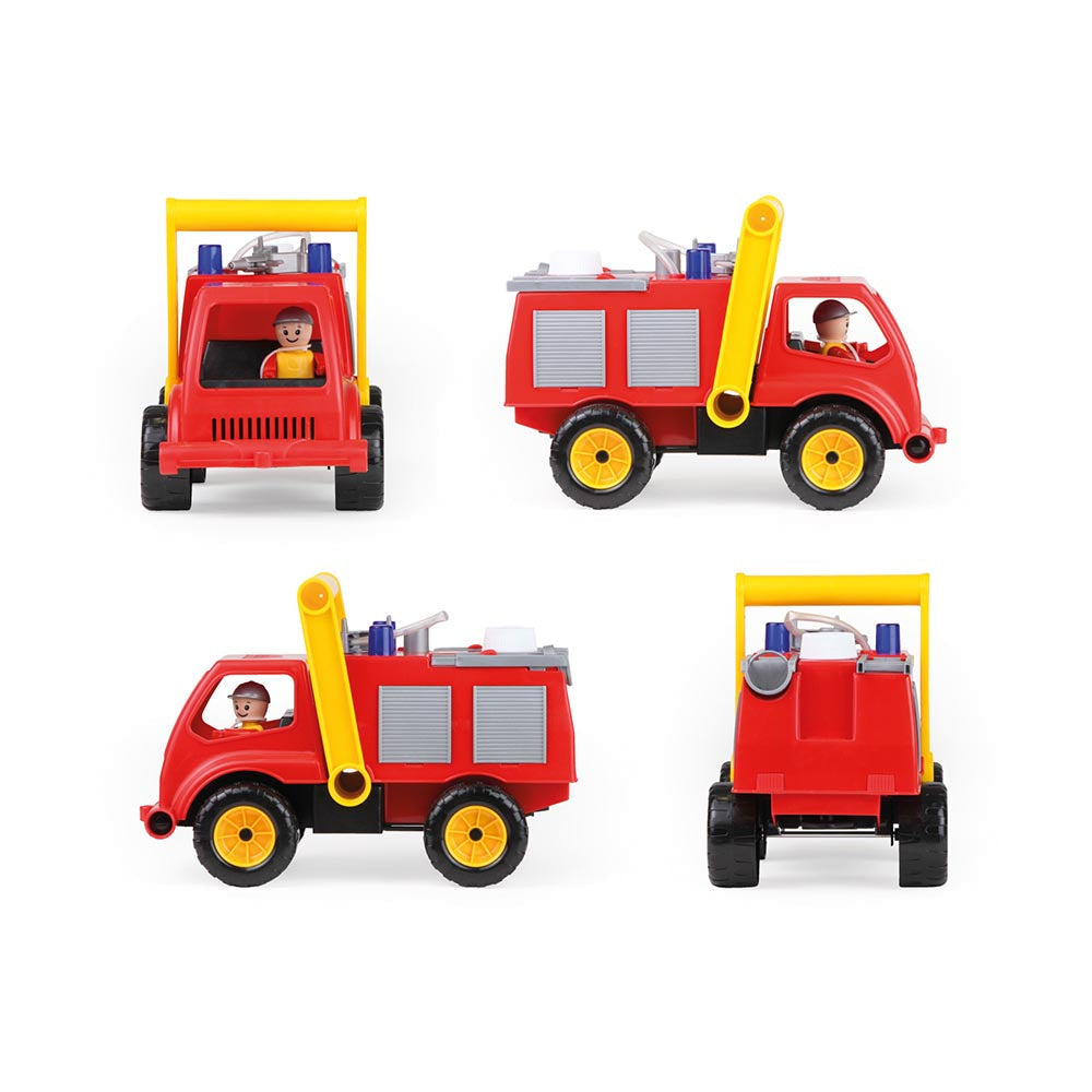 LENA Toy Fire Engine Truck with Spray Function and Toy Figure AKTIVE 26cm