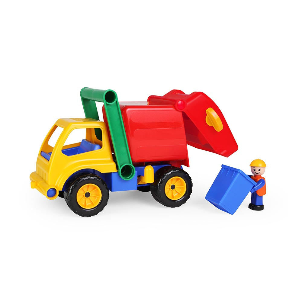 Lena Toy Garbage Truck with Toy Figure Aktive Multi-Coloured 30cm