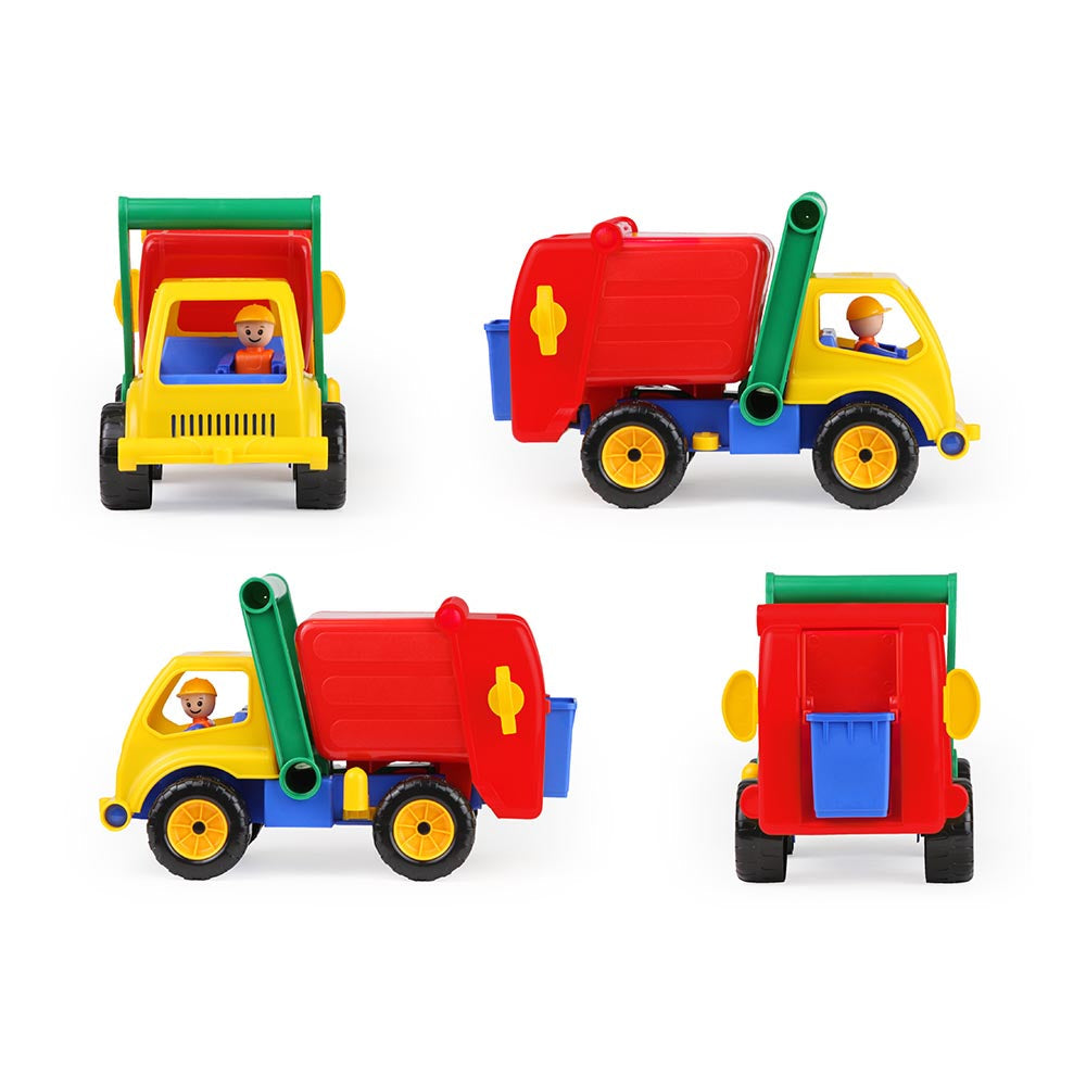 Lena Toy Garbage Truck with Toy Figure Aktive Multi-Coloured 30cm