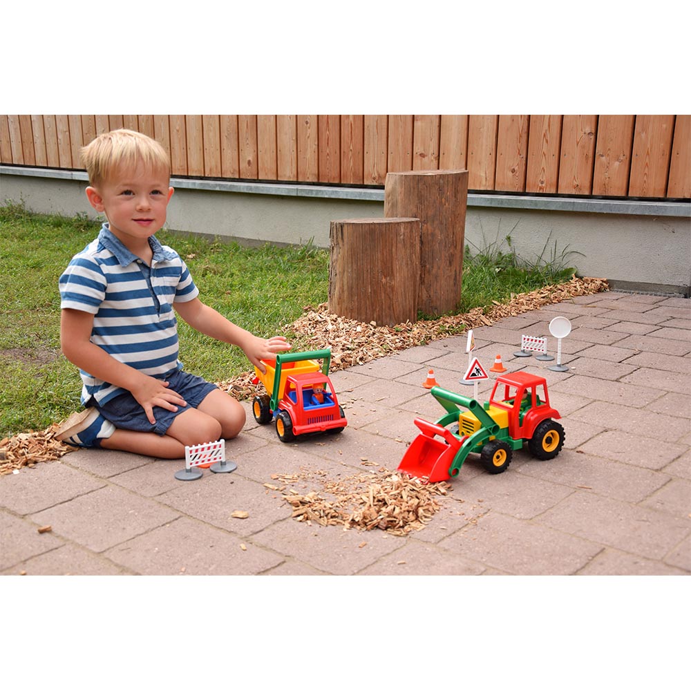 Lena Toy Tractor and Shovel with Toy Figure Aktive Multi-Colours 36cm