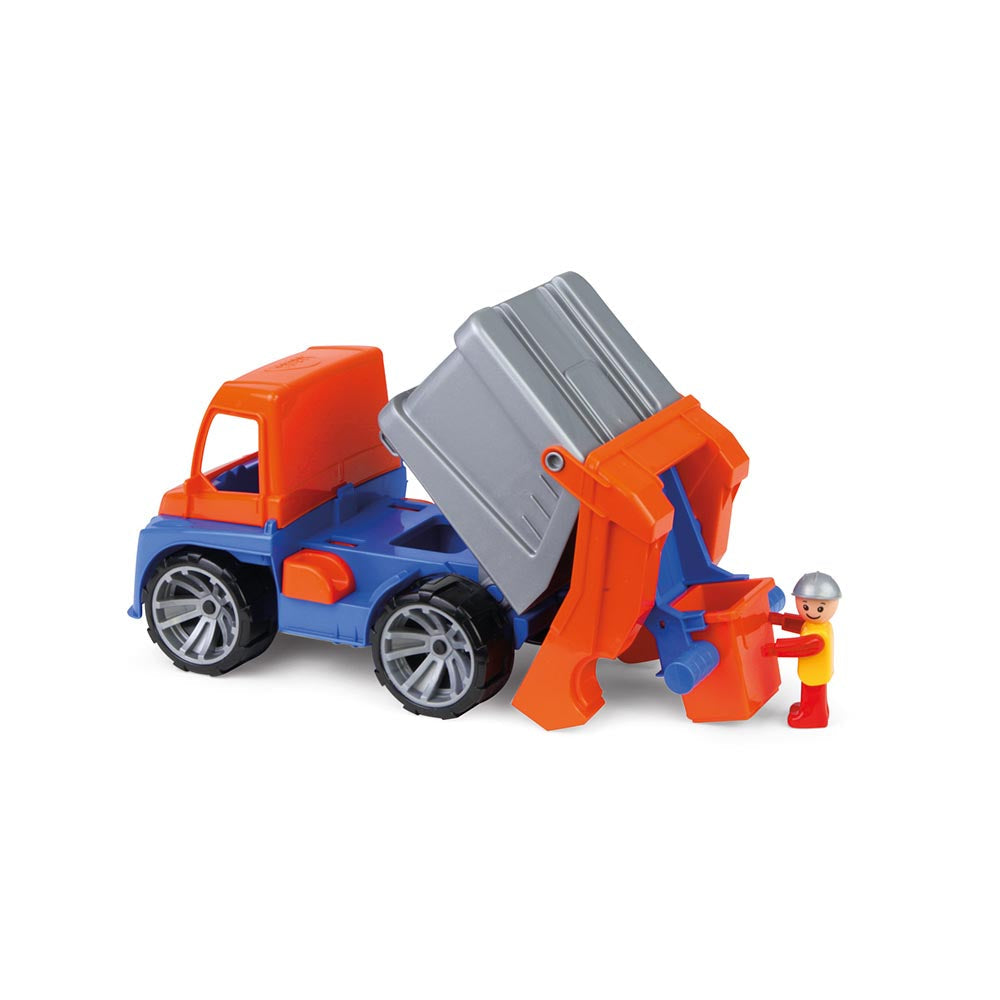 LENA Toy Rubbish Truck TRUXX with Bin and Play Figure 30cm