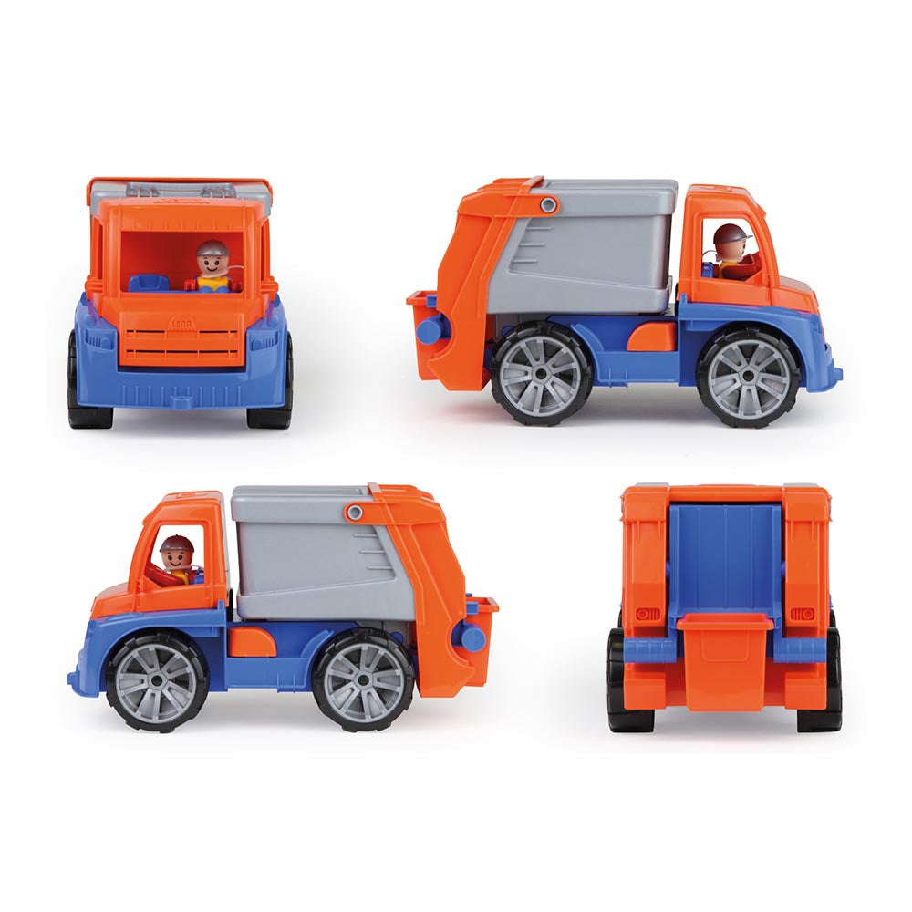 LENA Toy Rubbish Truck TRUXX with Bin and Play Figure 30cm