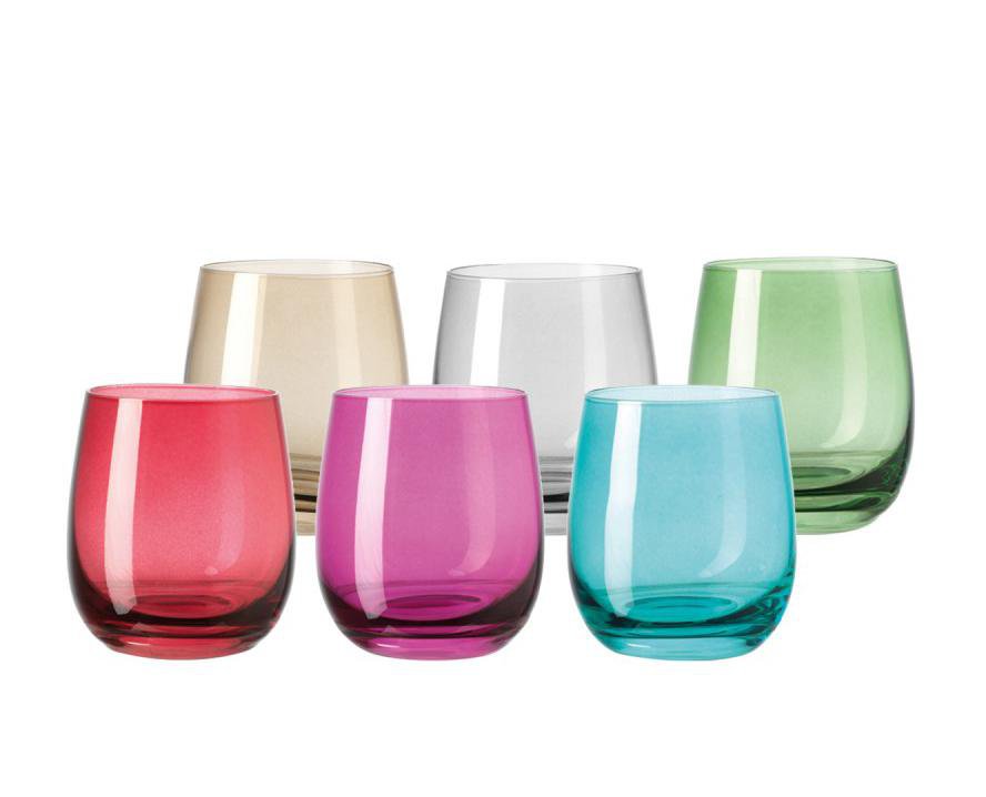 Leonardo Drinking Glass Tumblers in Assorted Colours SORA 6 Piece