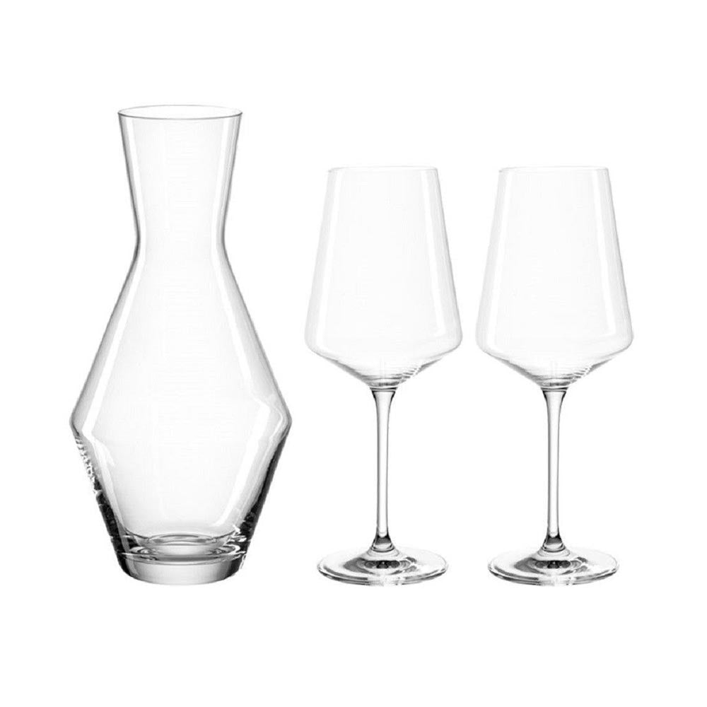 Leonardo Wine Glasses And Carafe Set Puccini Teqton Glass - 3 Pieces