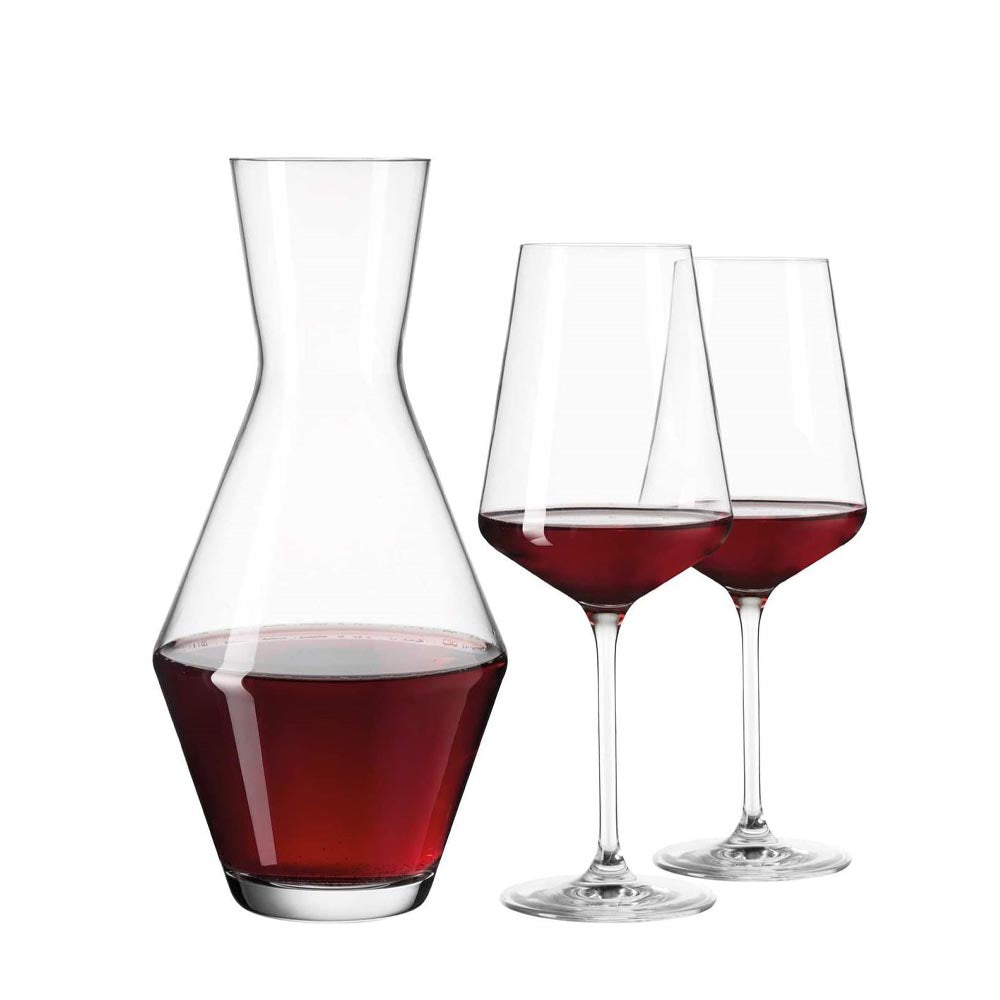 Leonardo Wine Glasses And Carafe Set Puccini Teqton Glass - 3 Pieces