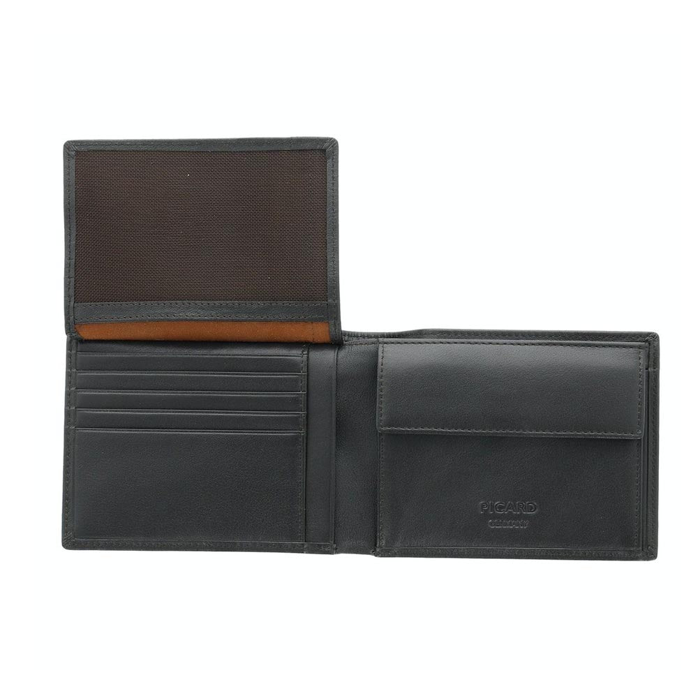 PICARD Leather Wallet RFID Blocking - German Brand - Brown / Café