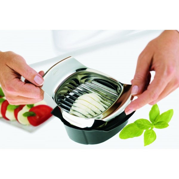 Roesle Slicer for Tomato and Mozzarella with 10 Blades in Stainless Steel