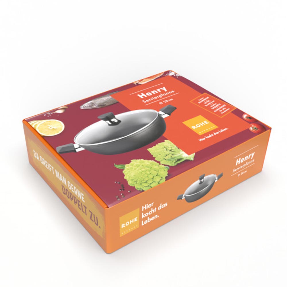 ROHE Serving Pan and Lid With Non-Stick Coating "Henry" - 28cm