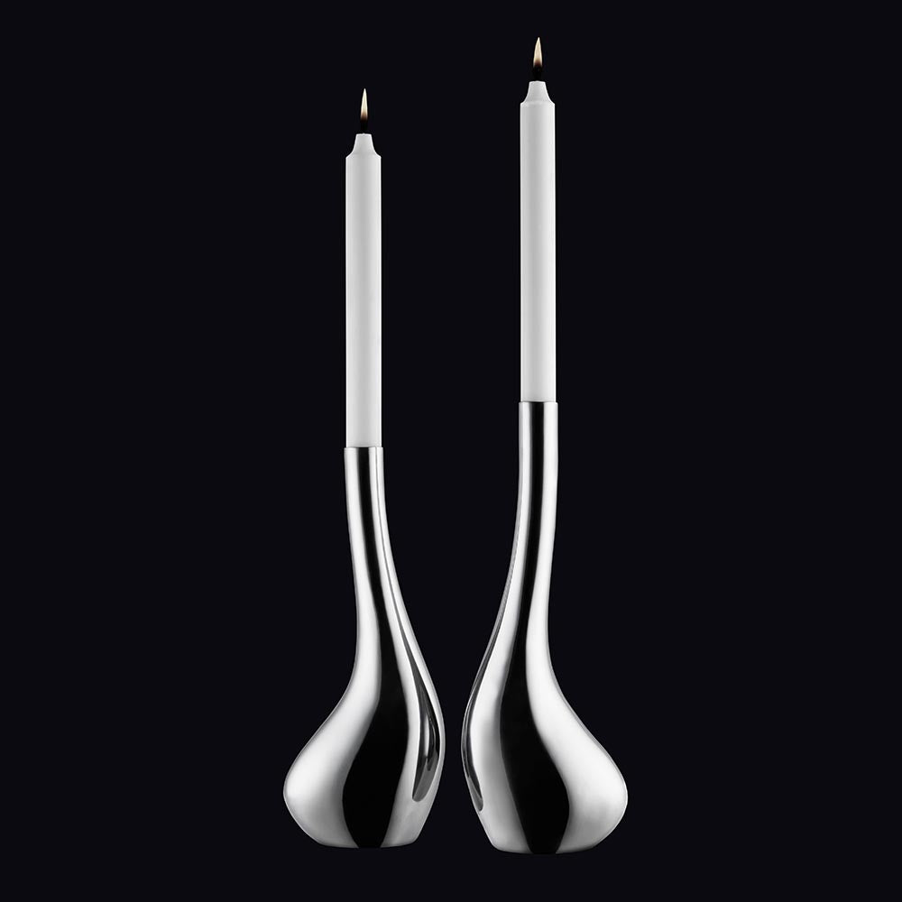 Vagnbys Mr and Mrs Swan Candlestick Set