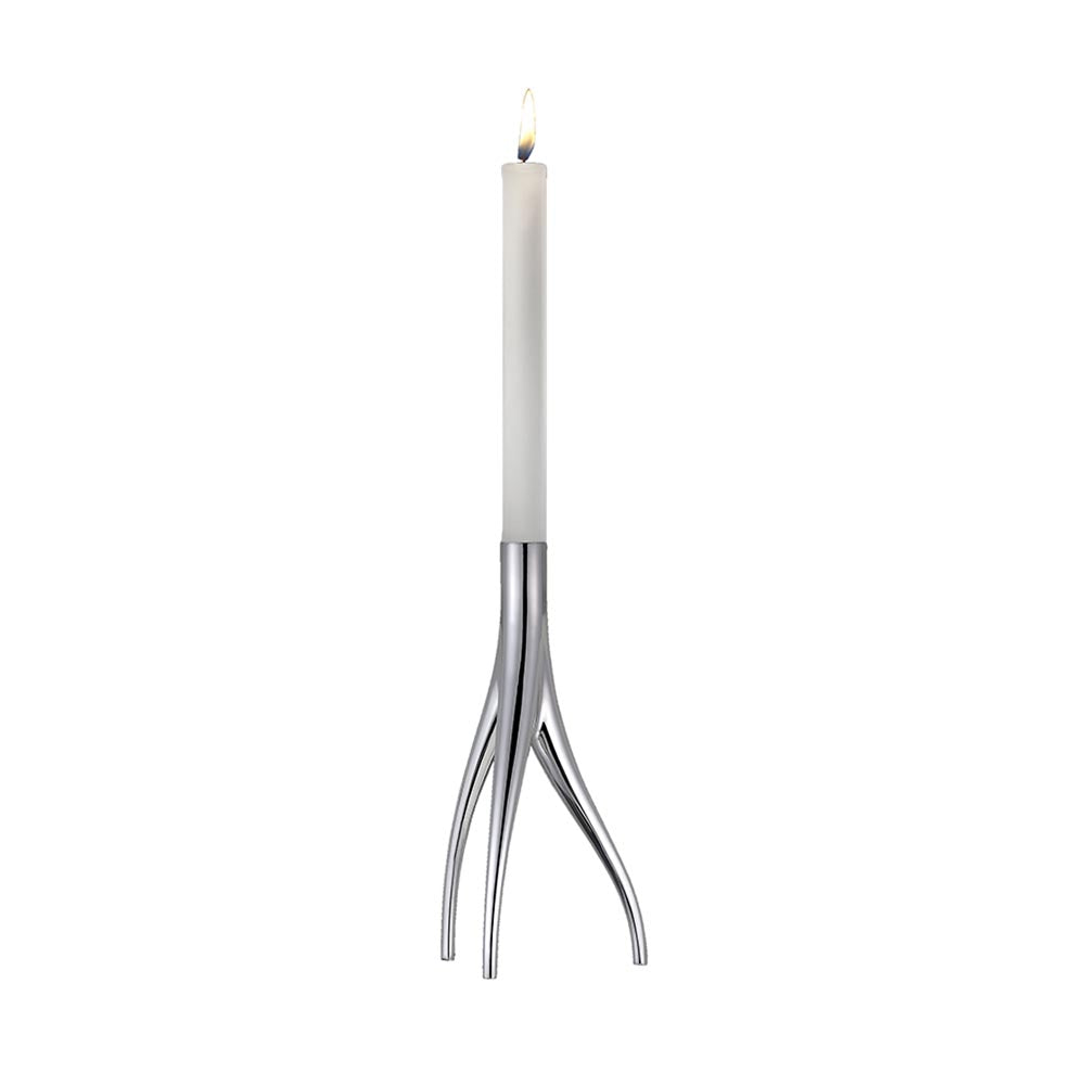 Vagnbys Mangrove Candlestick Silver 18cm