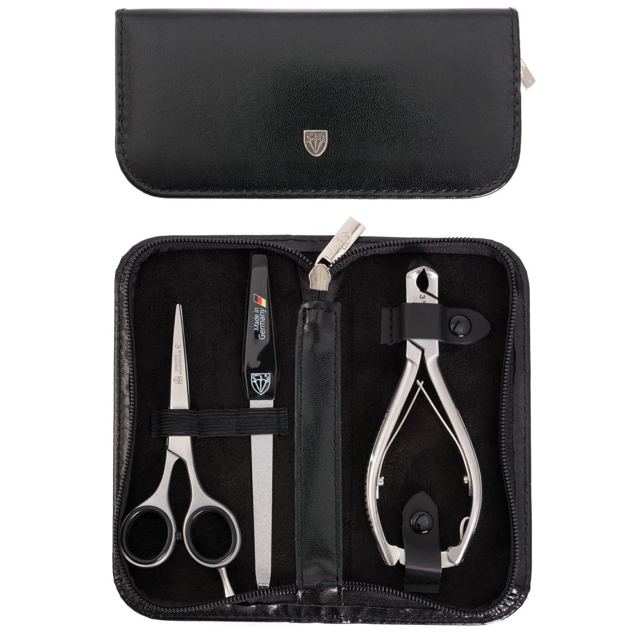 Kellermann 3 Swords Toe Nail Nipper and Beard Scissors Set 52353 Black