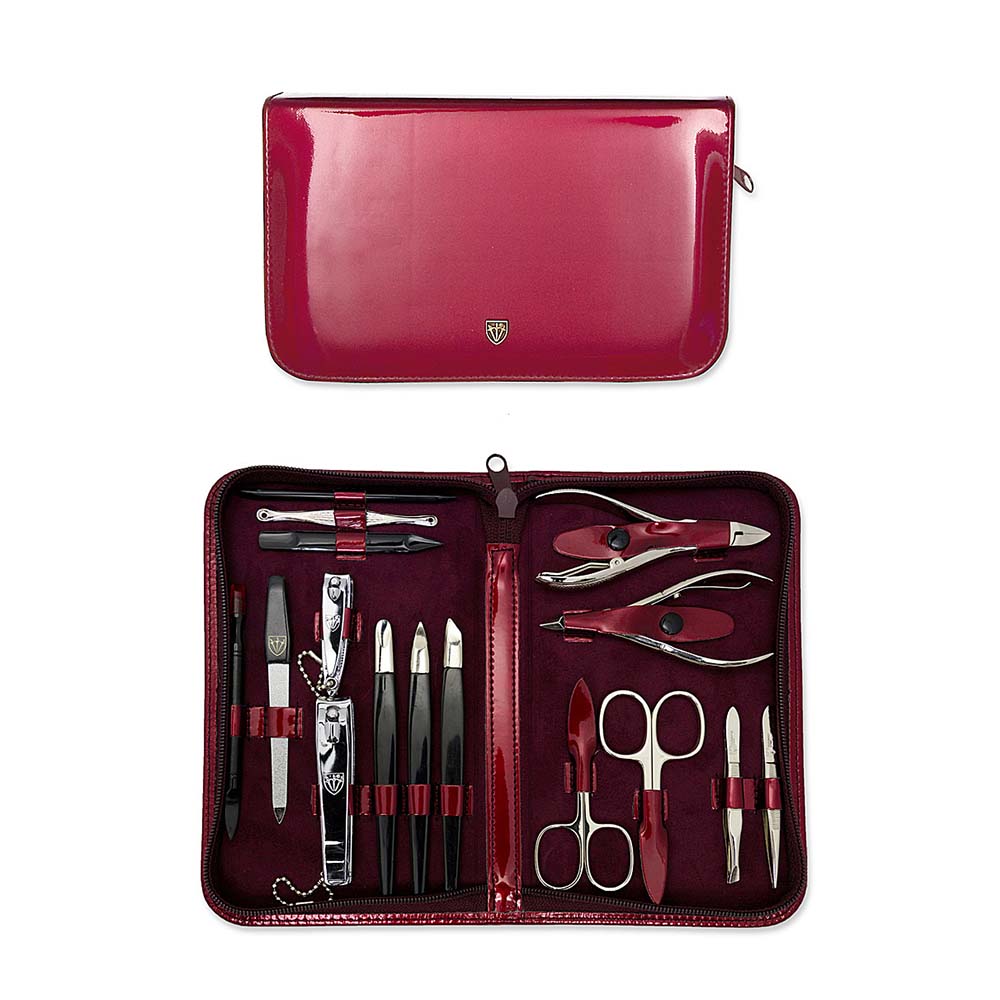 Kellermann 3 Swords Manicure Set - Burgundy 5851 PN