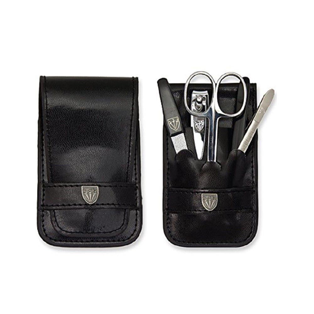 Kellermann Manicure Set Faux Leather Premium Black 58830 P N - 5 Piece