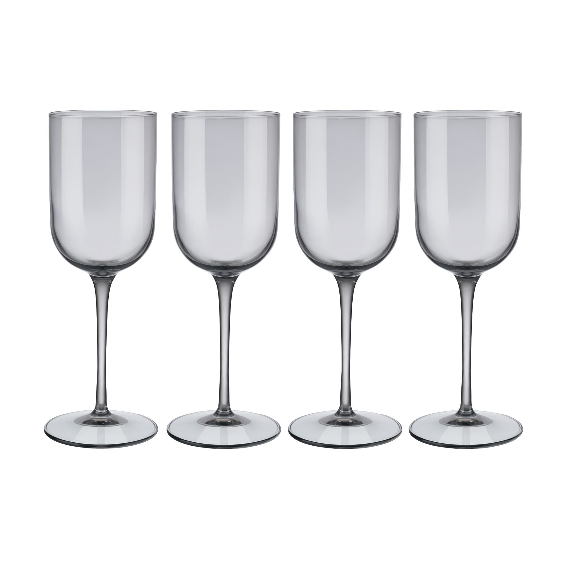 Blomus White Wine Glasses Tinted in Smoky-Grey Fuum Set of 4