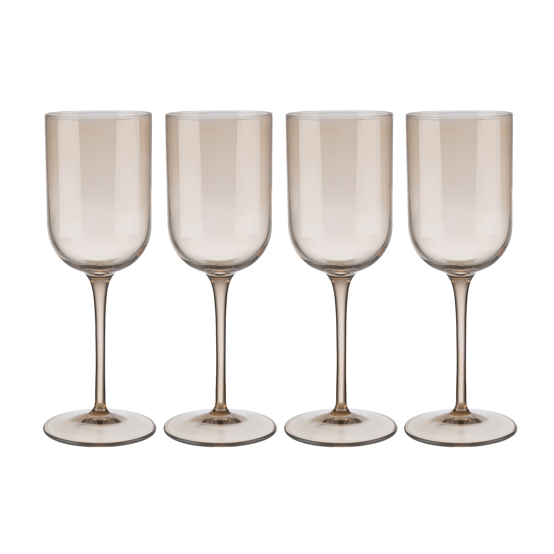 Blomus White Wine Glasses Tinted in Golden-Beige Nomad Fuum Set of 4