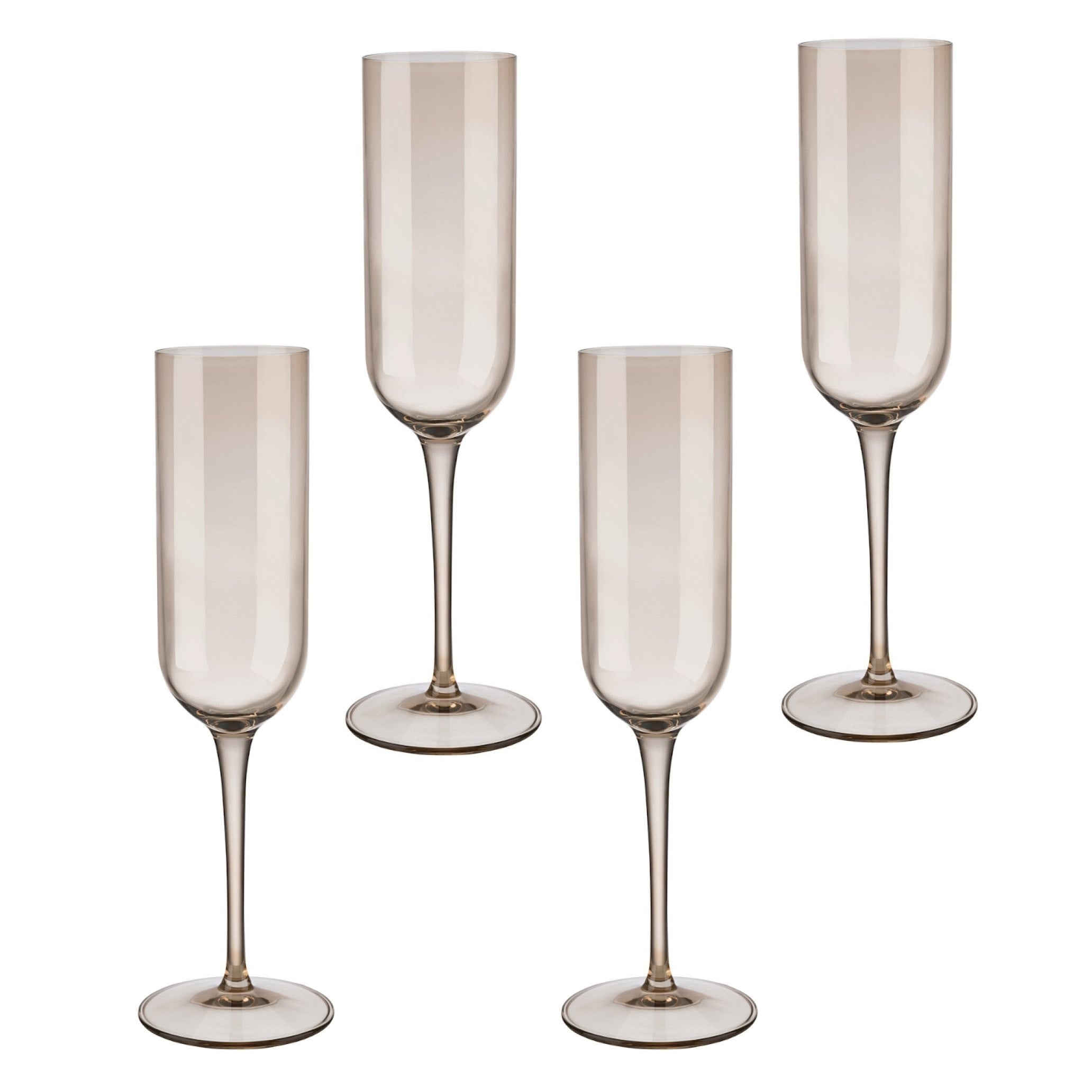 Blomus Champagne Flute Glasses Tinted in Golden-Beige Nomad Fuum Set of 4