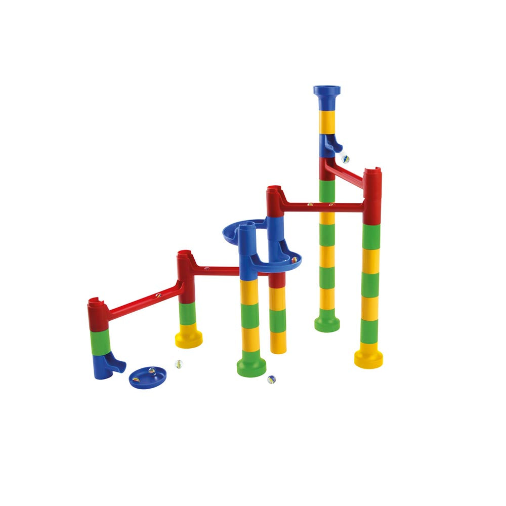 Lena Cascade Marble Run Curve Build Your Own - 10 Marbles Included