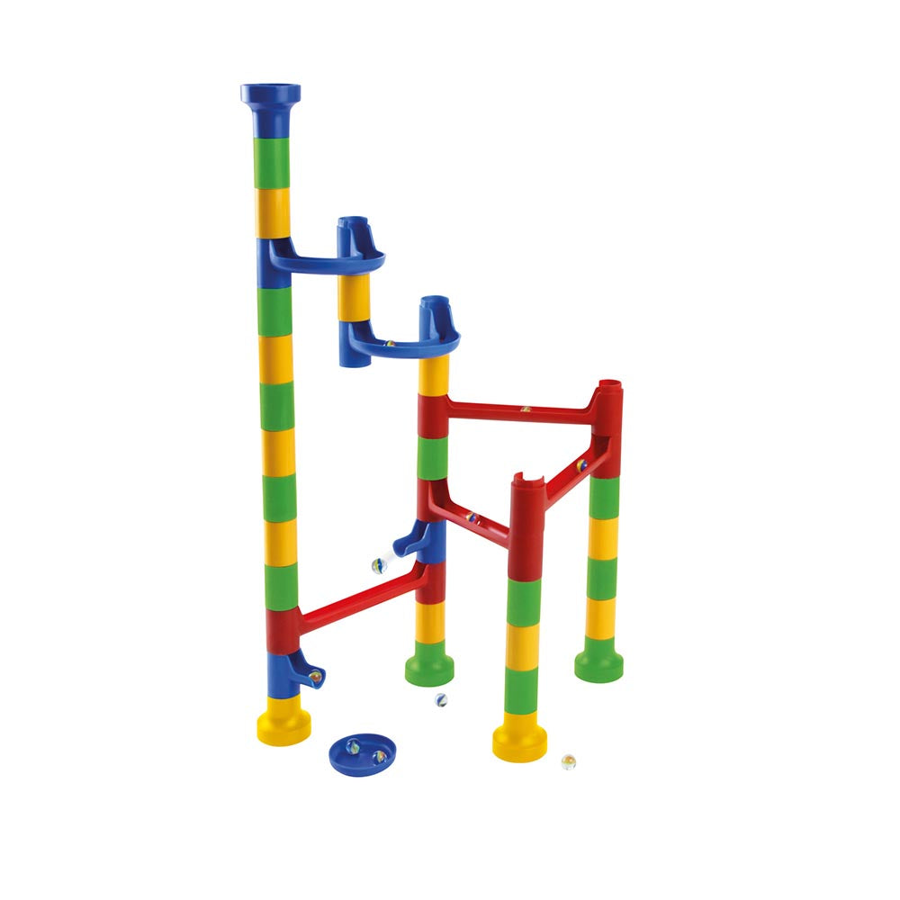 Lena Cascade Marble Run Curve Build Your Own - 10 Marbles Included