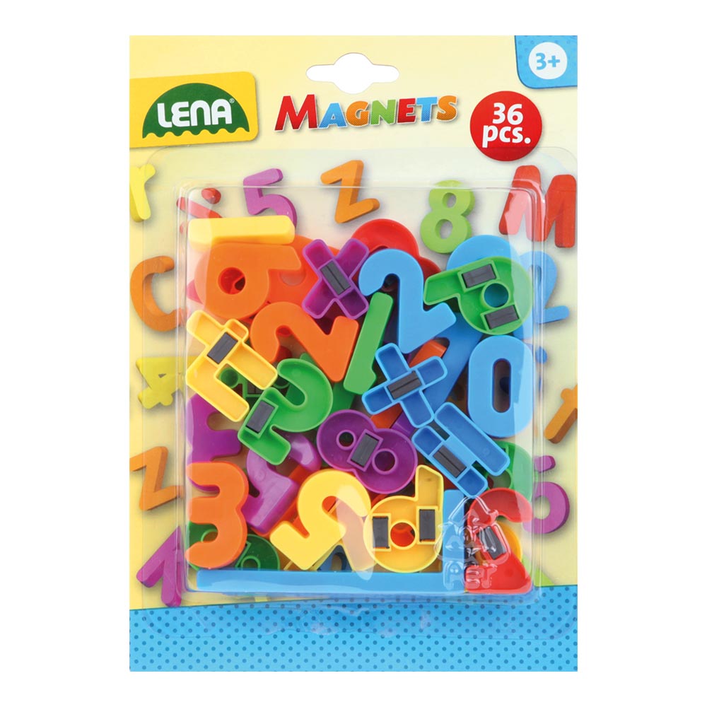 Lena Magnetic Numbers and Signs Set: 3cm each, 36 Pieces